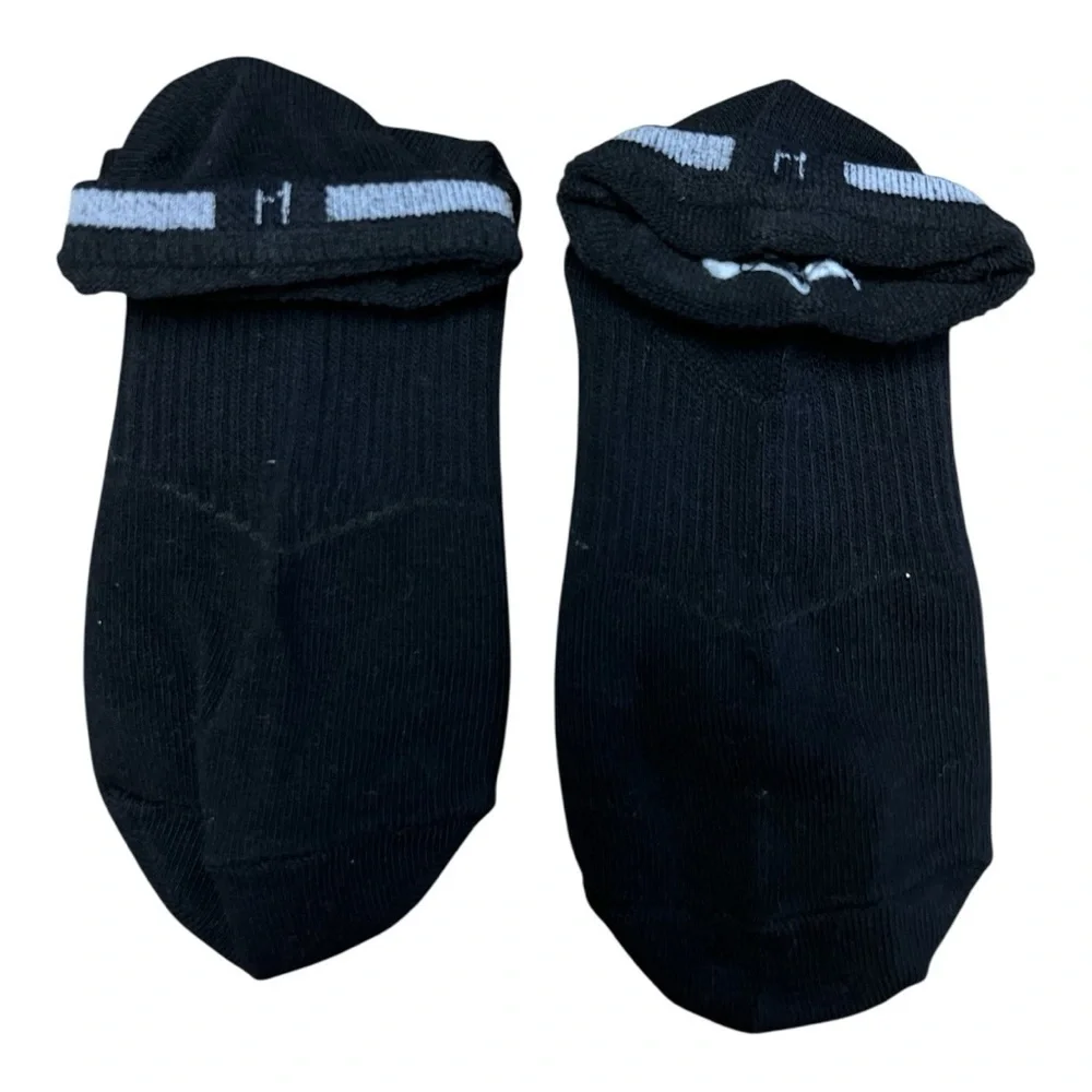Nike Men’s Essentials Black and White No Show Ankle Socks Med
